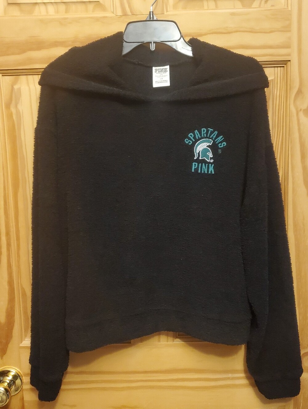 VICTORIA'S SECRET PINK Michigan State MSU Hoodie Sweater Top Large